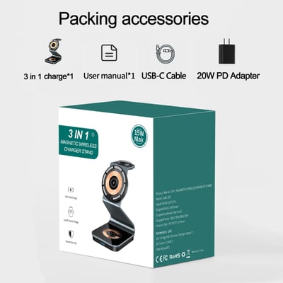 3 in 1 Magnetic Wireless Charger