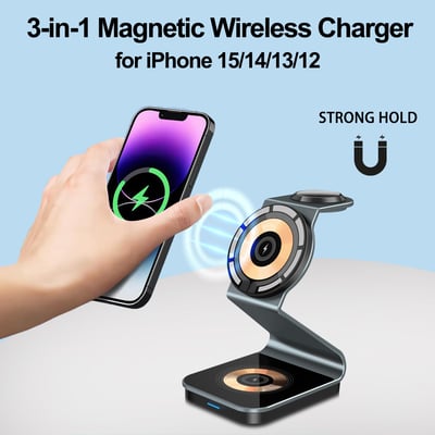 3 in 1 Magnetic Wireless Charger